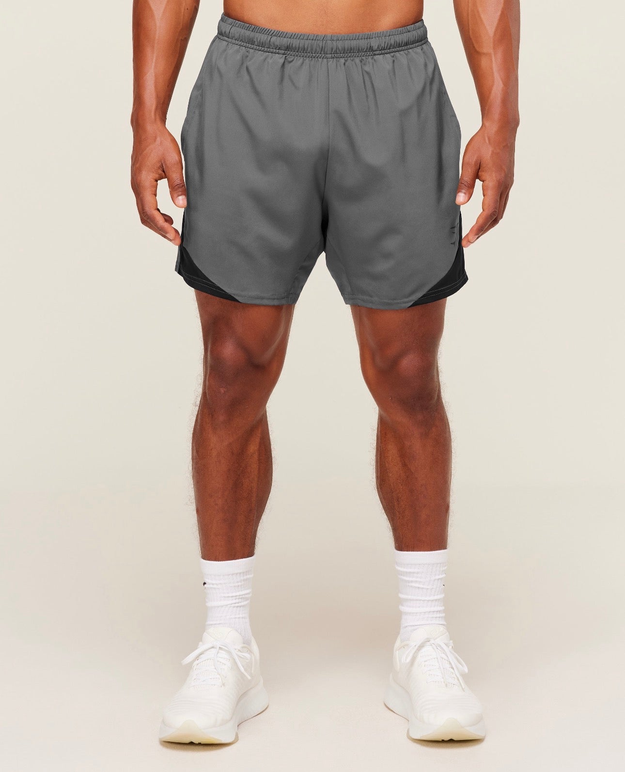 Arrival Block 6” Shorts Dark Grey Slim Fit GymShark