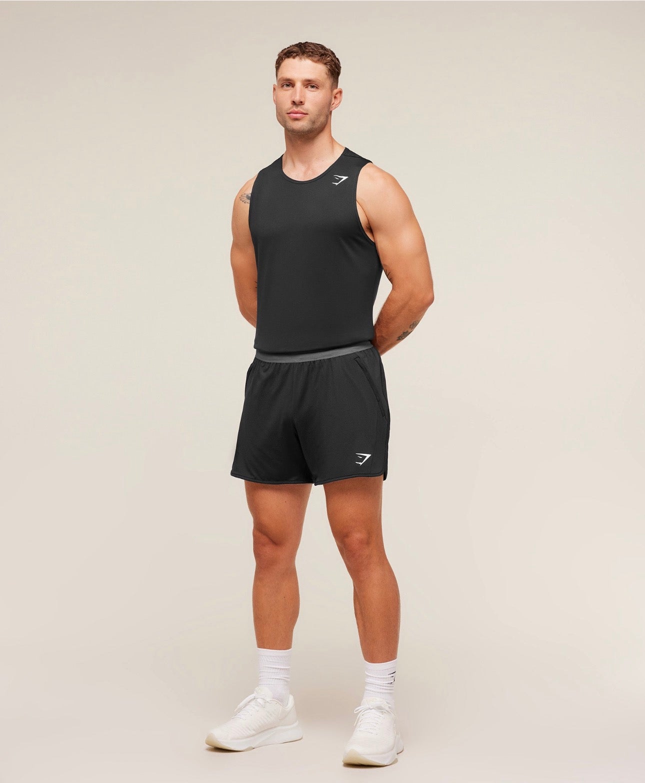 Mesh Hybrid 5” Shorts Black Slim Fit GymShark
