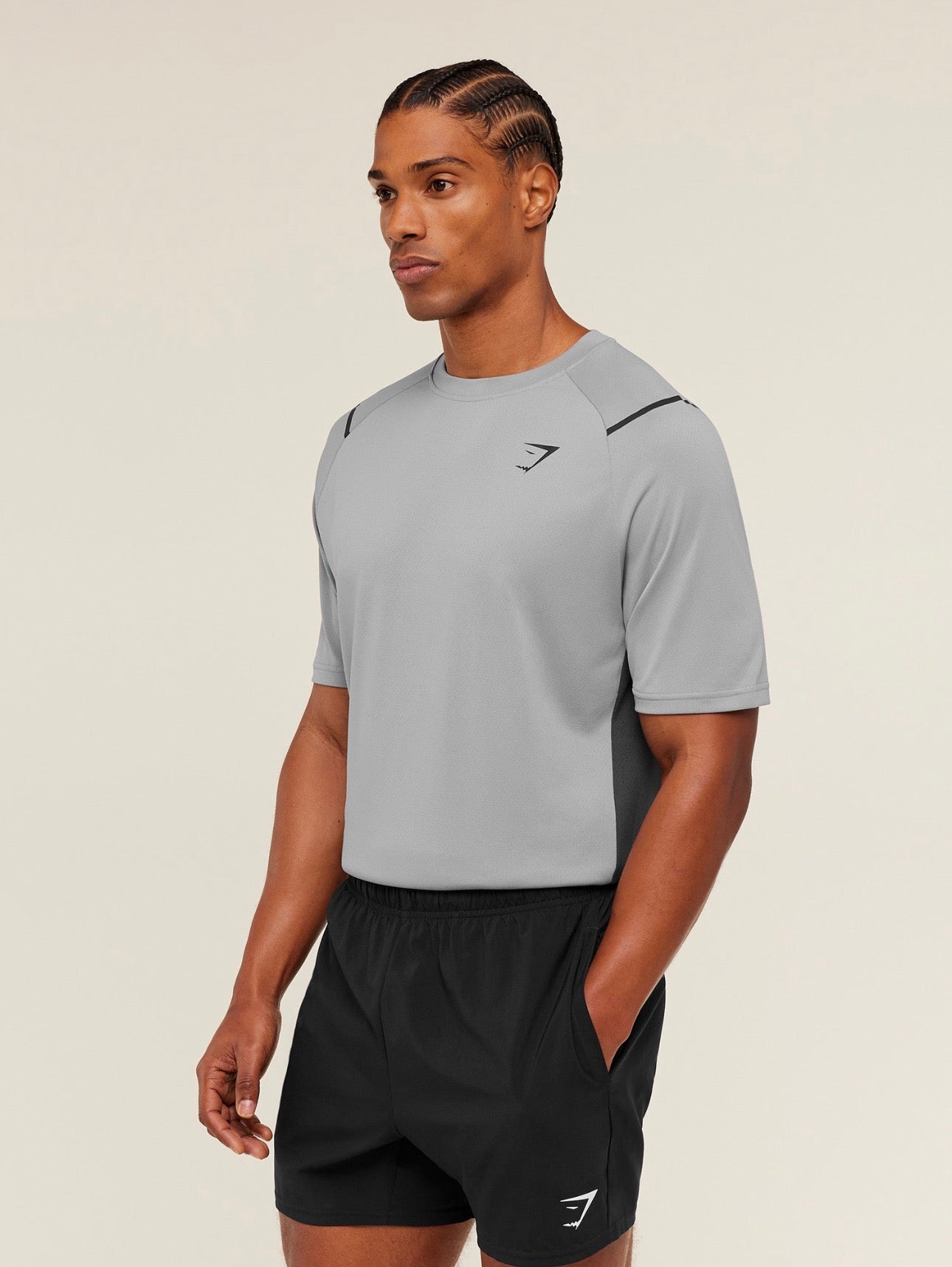 🆕 Arrival Contrast T-Shirt Grey GymShark