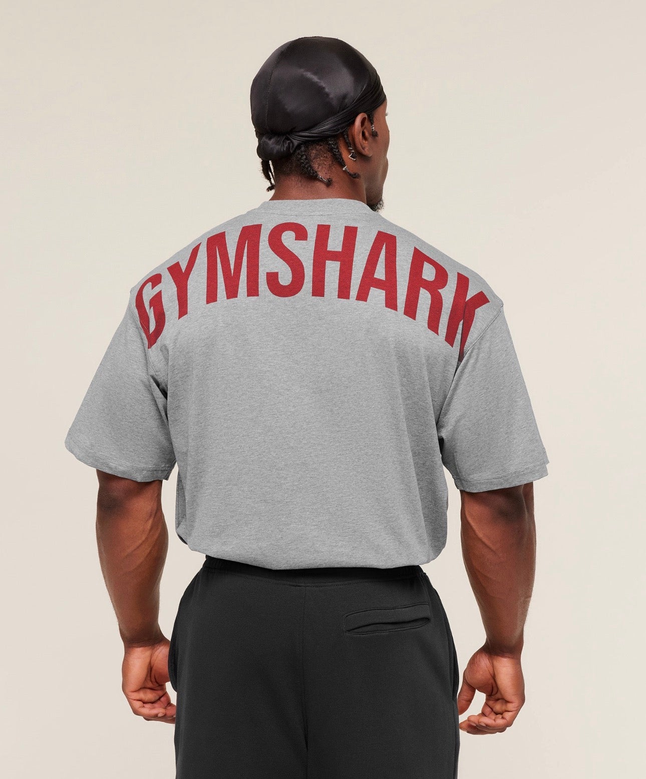 Camiseta Power extragrande gris/roja