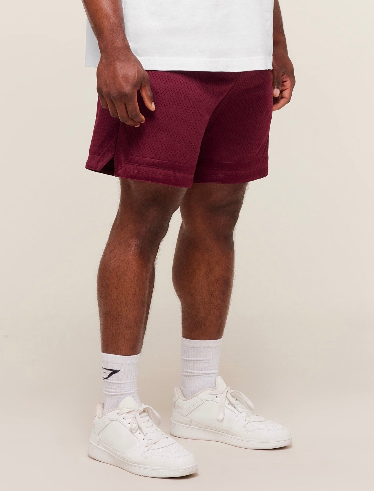 Campus Mesh Shorts Rich Maroon GymShark