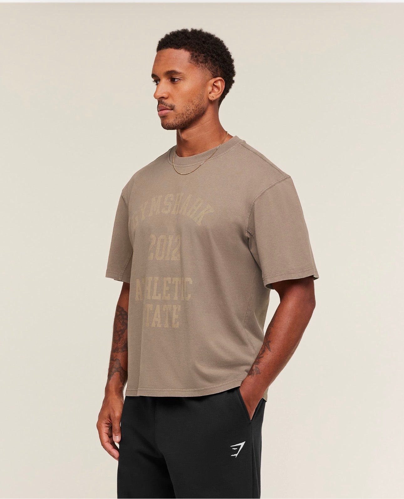 🆕 Collegiate Washed T-Shirt Oversized Fit GymShark