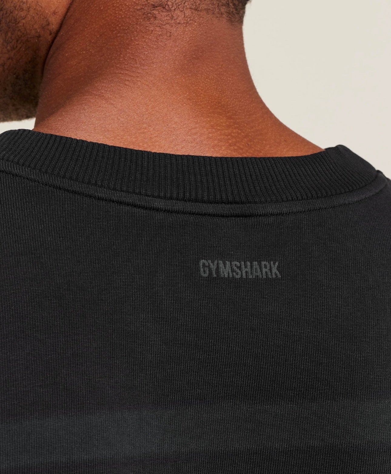 Collegiate Washed Jersey T-Shirt Black Oversized Fit GymShark