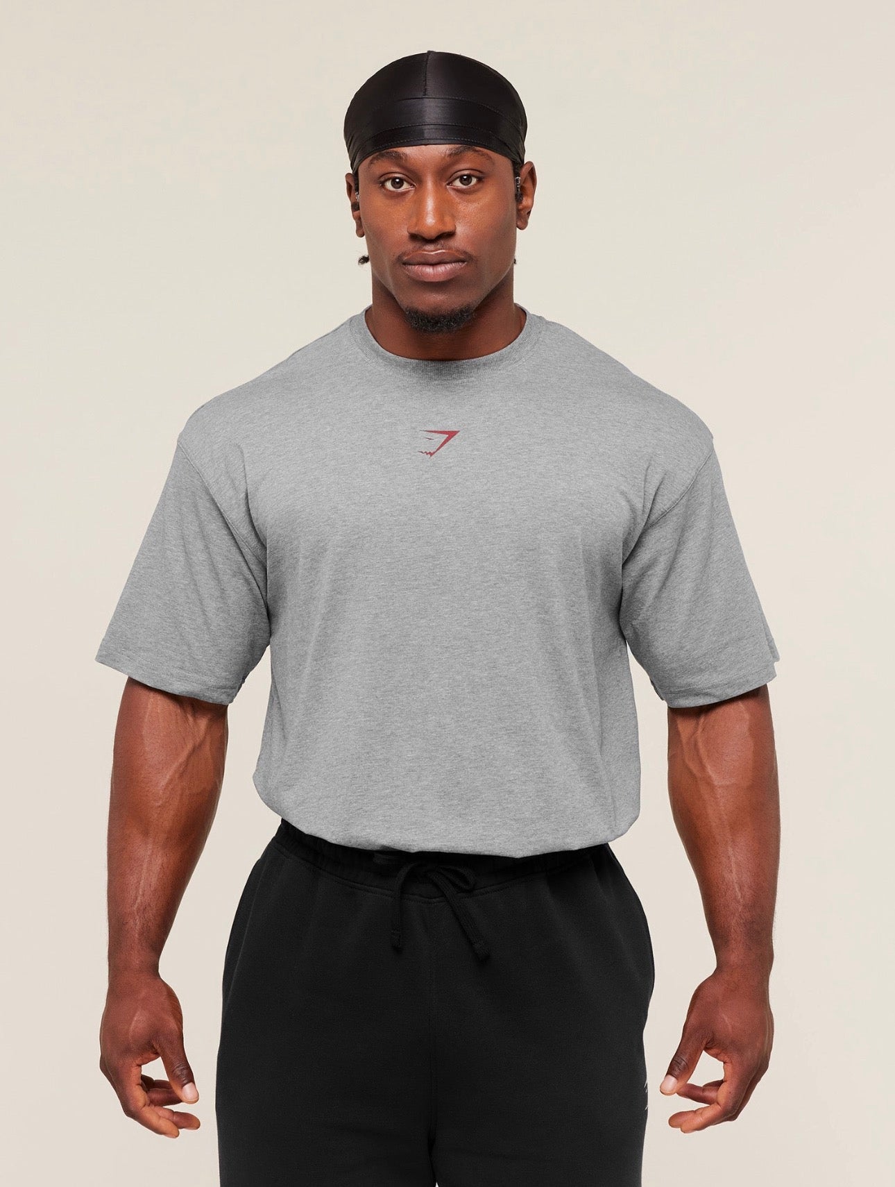 Camiseta Power extragrande gris/roja