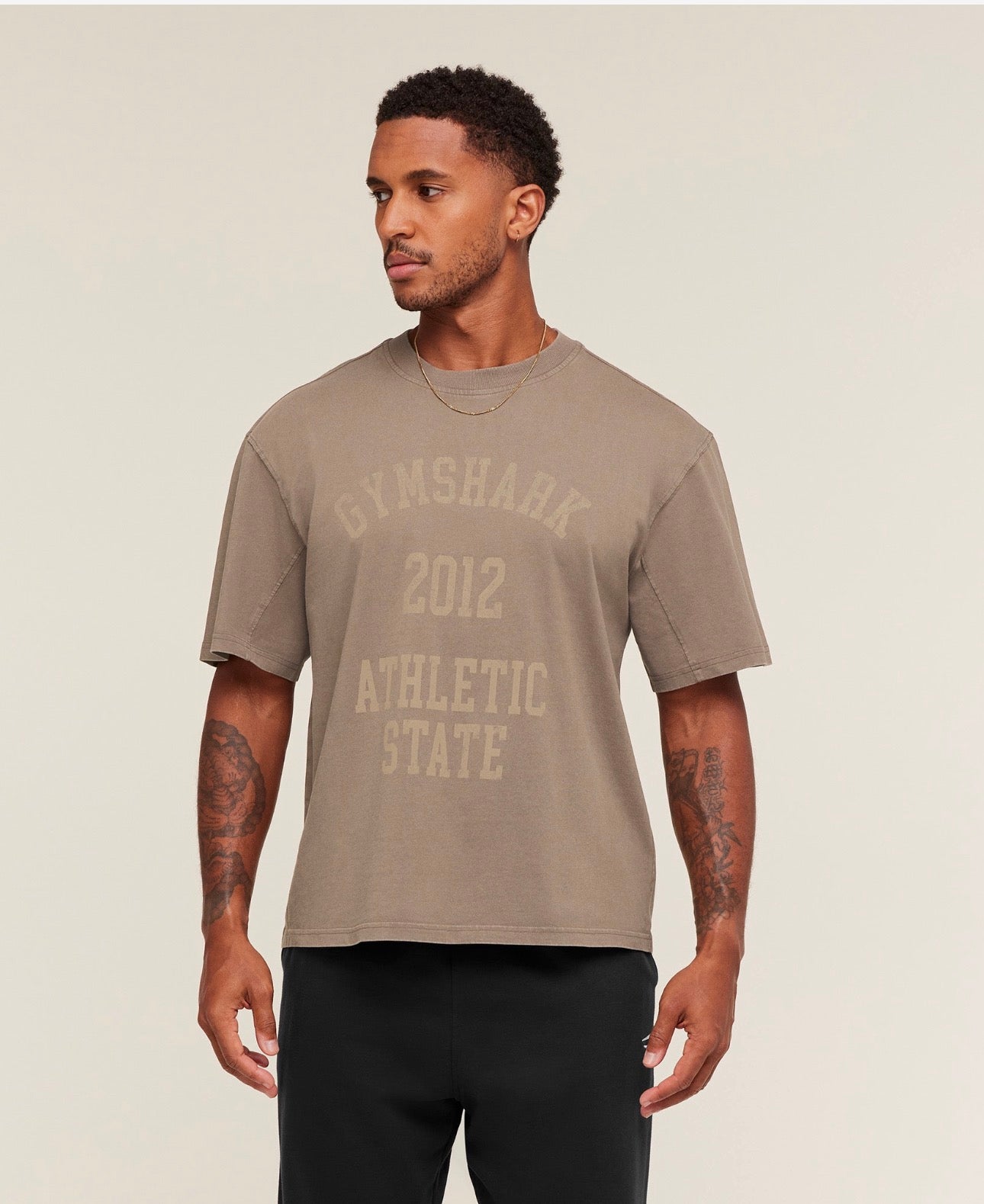 🆕 Collegiate Washed T-Shirt Oversized Fit GymShark