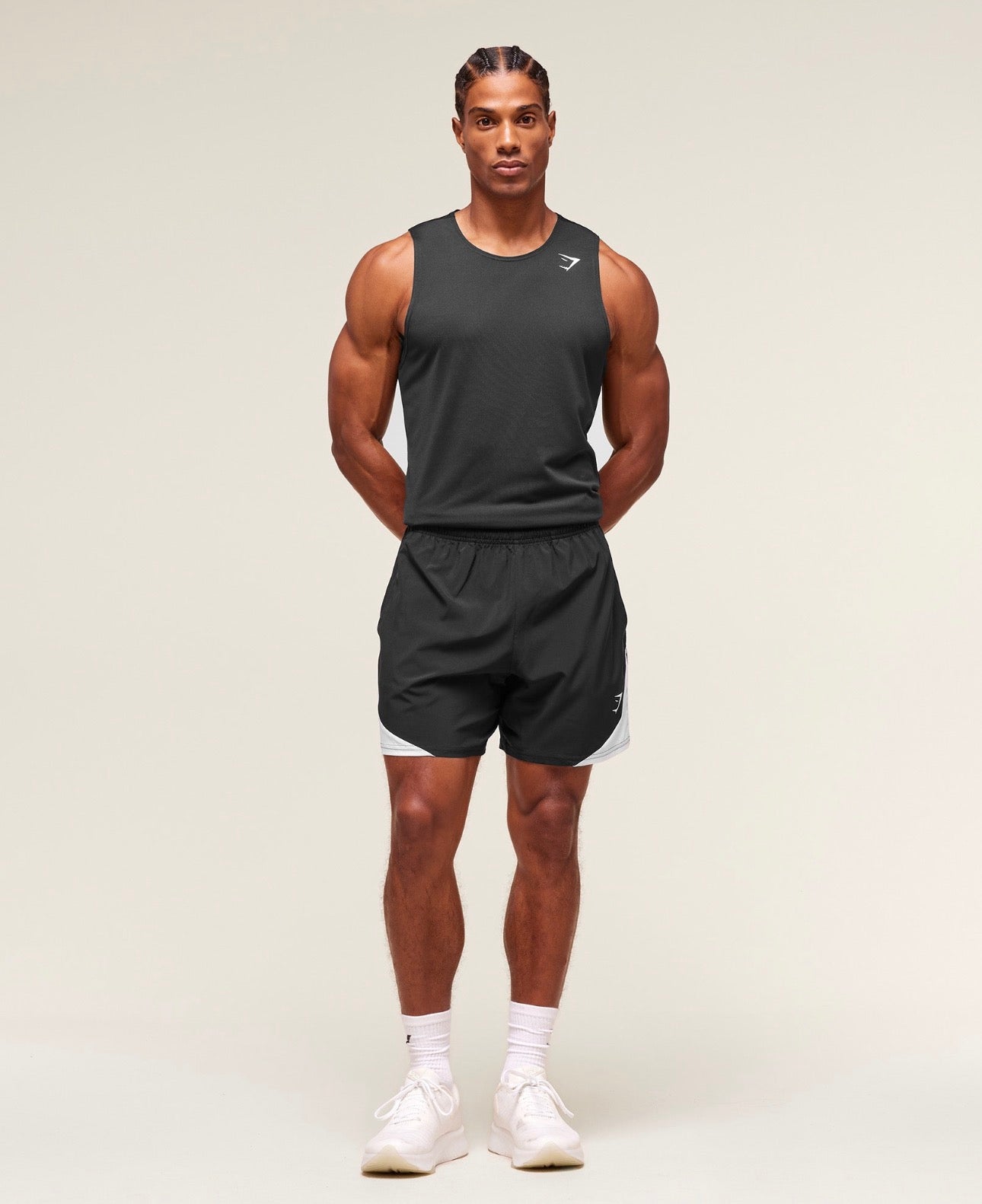 Arrival Block 6” Shorts Black Slim Fit GymShark