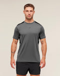 Sport T-Shirt Slim Fit Dark Grey/Black GymShark