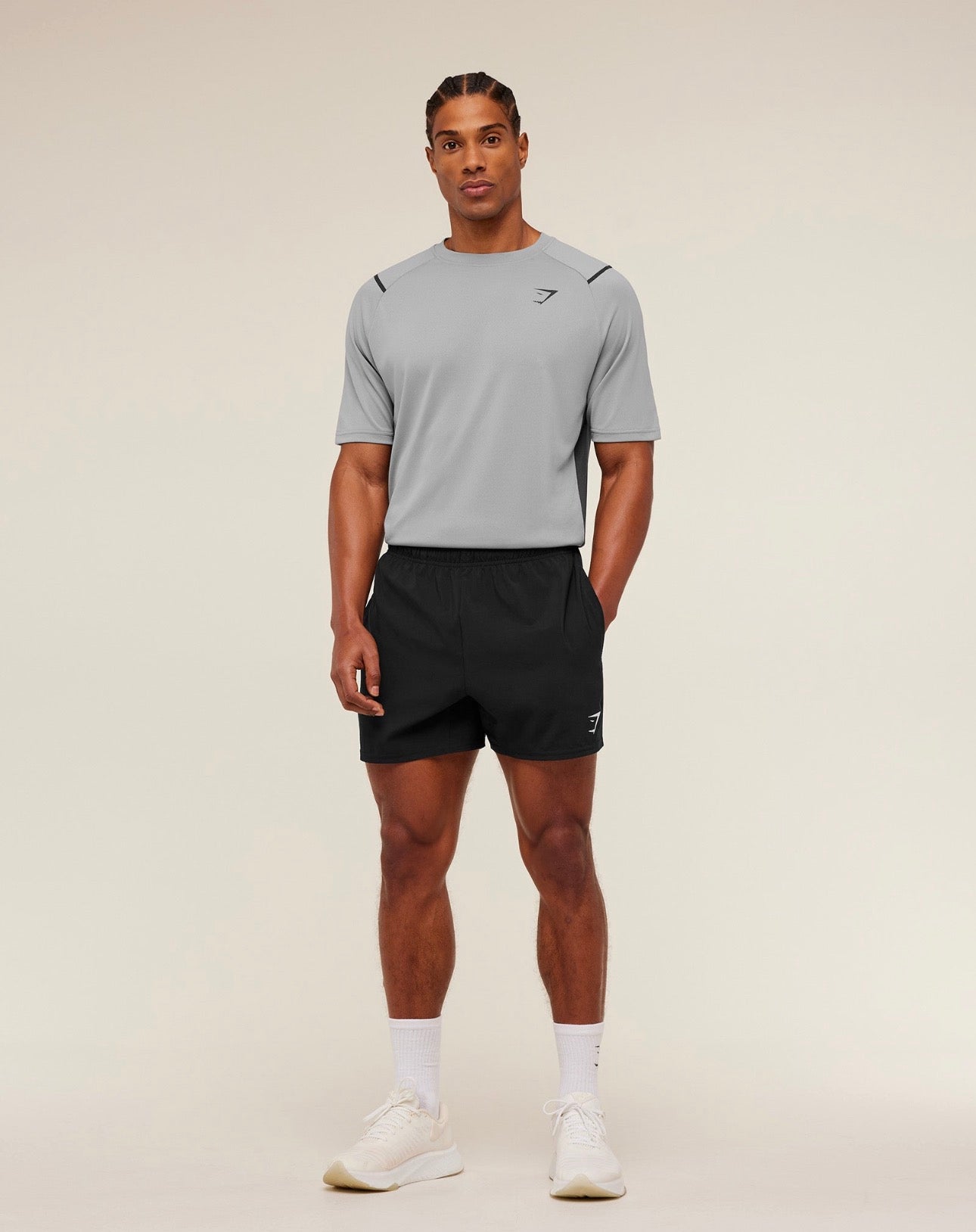 🆕 Arrival Contrast T-Shirt Grey GymShark