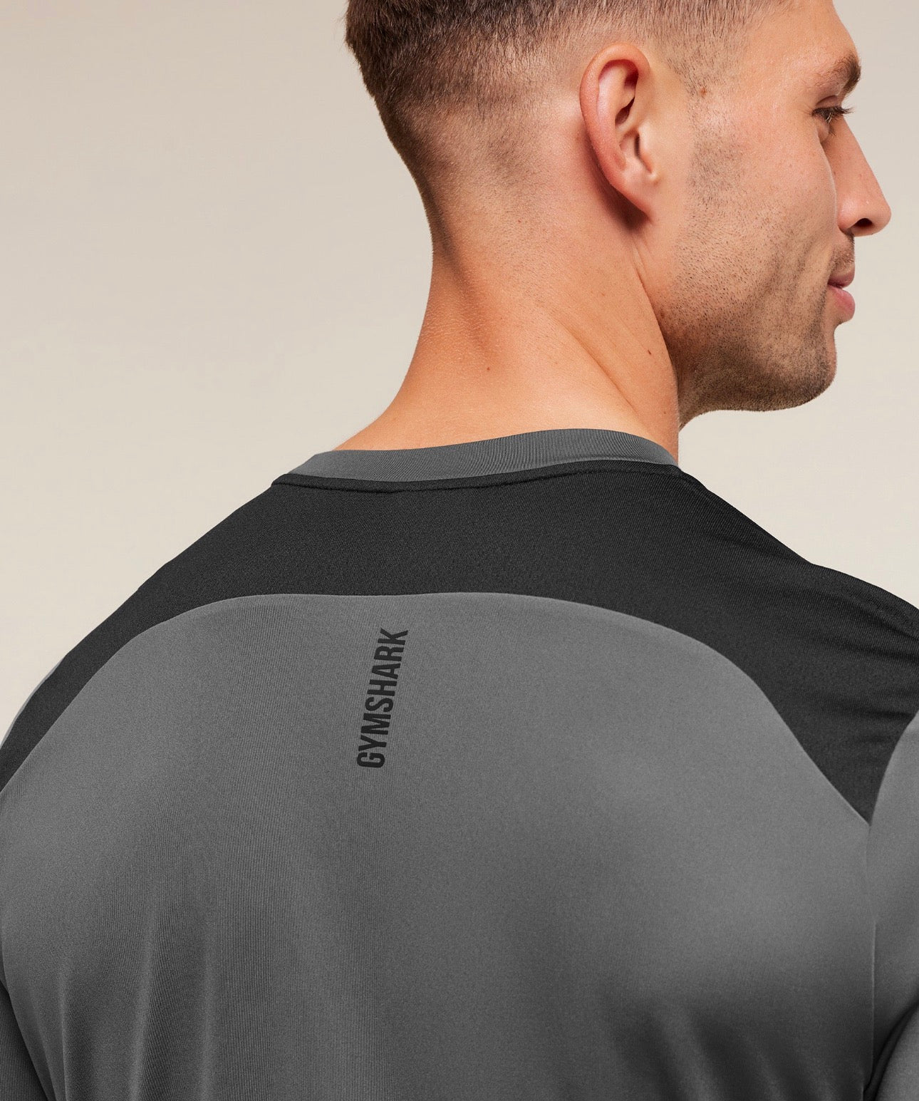 Sport T-Shirt Slim Fit Dark Grey/Black GymShark