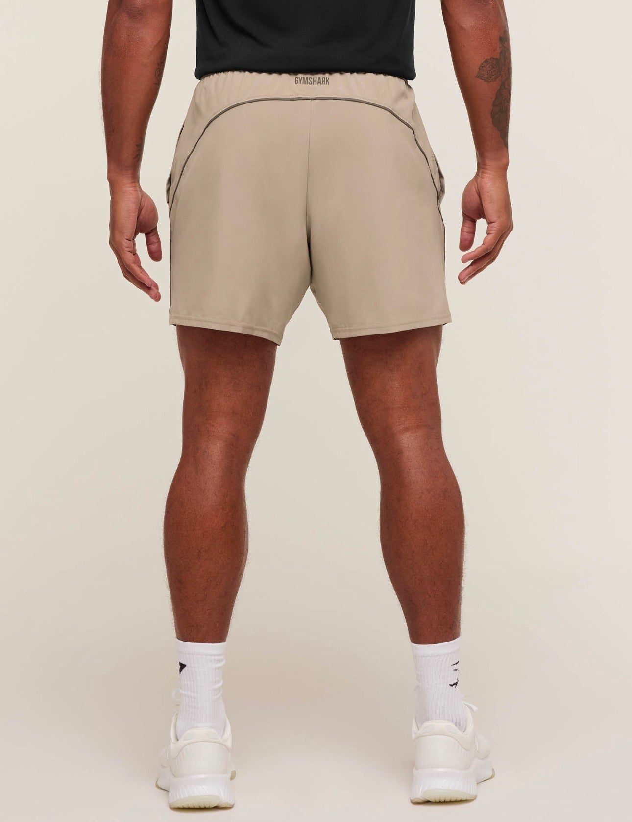 Arrival Block 6” Shorts Cement Brown Slim Fit GymShark