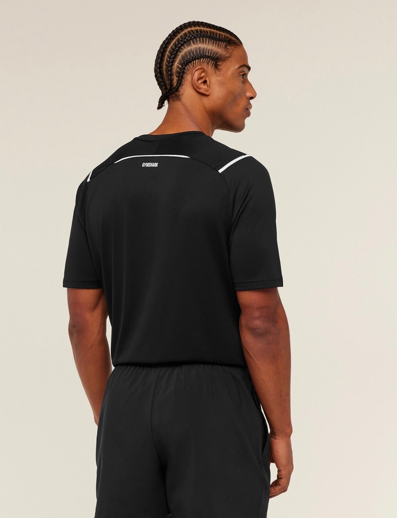 🆕 Arrival Contrast T-Shirt Black GymShark