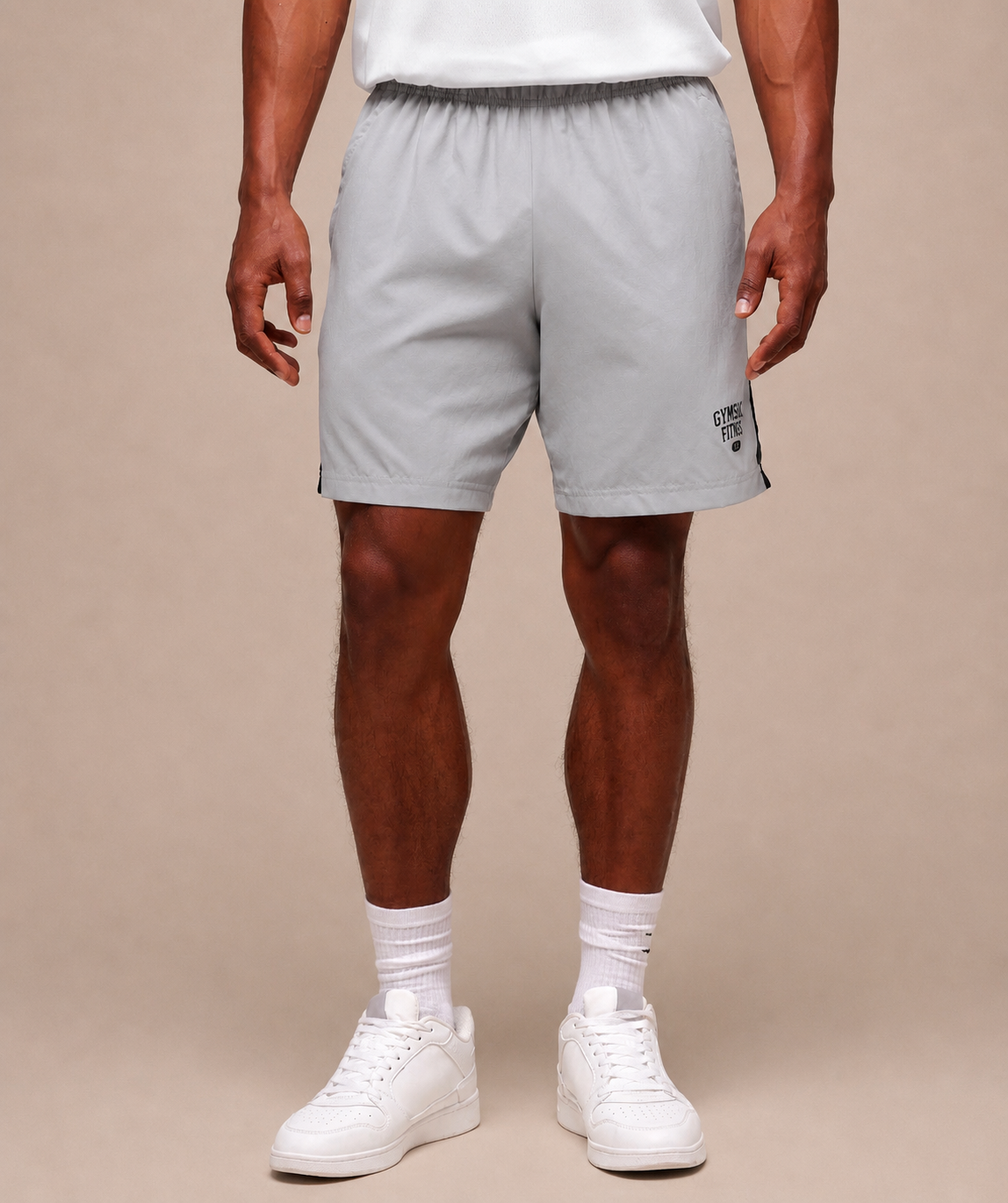 Pantalones cortos Versity 7 de corte ajustado, color gris