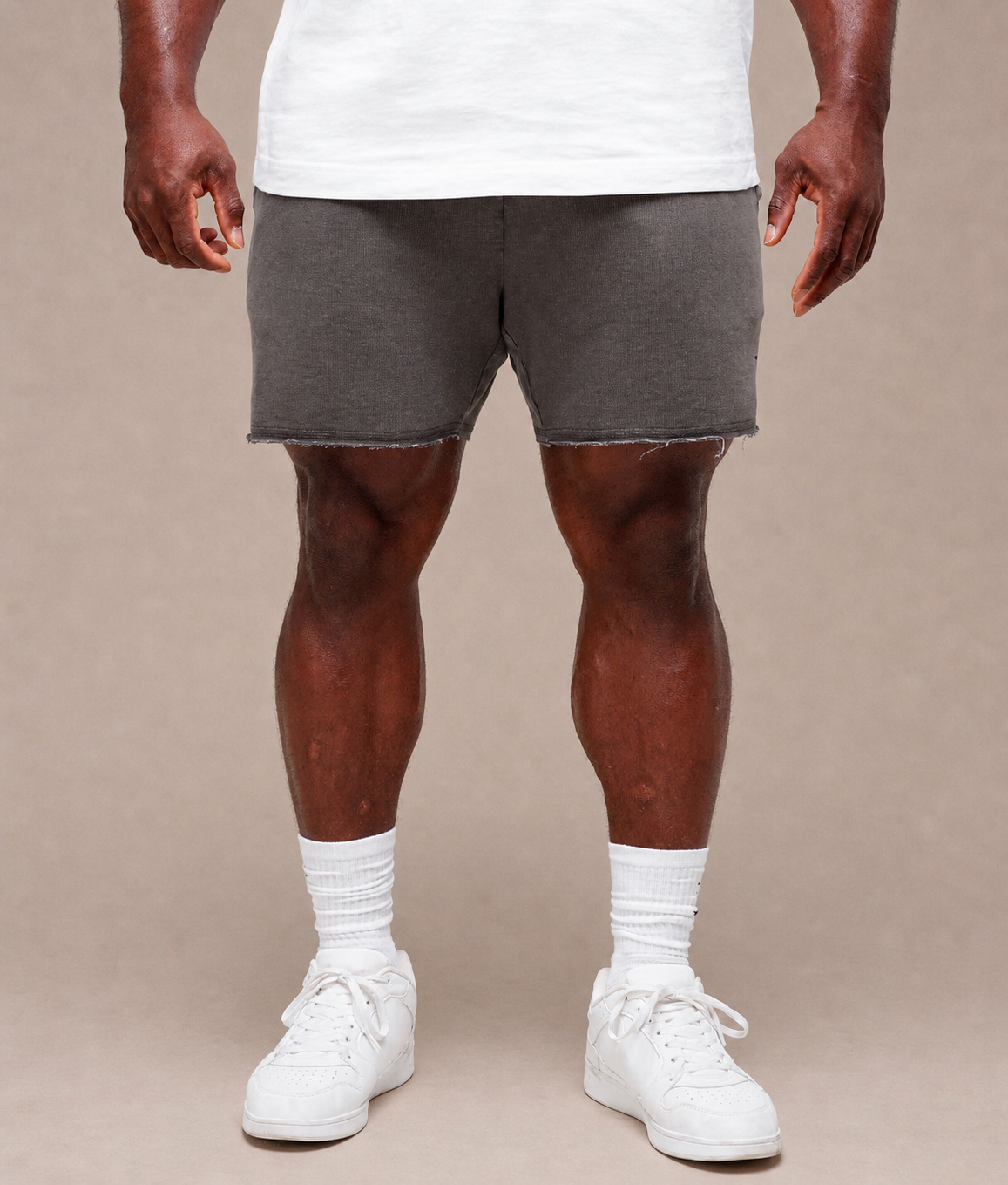 Pantalones cortos Heritage 5 de corte regular, color gris