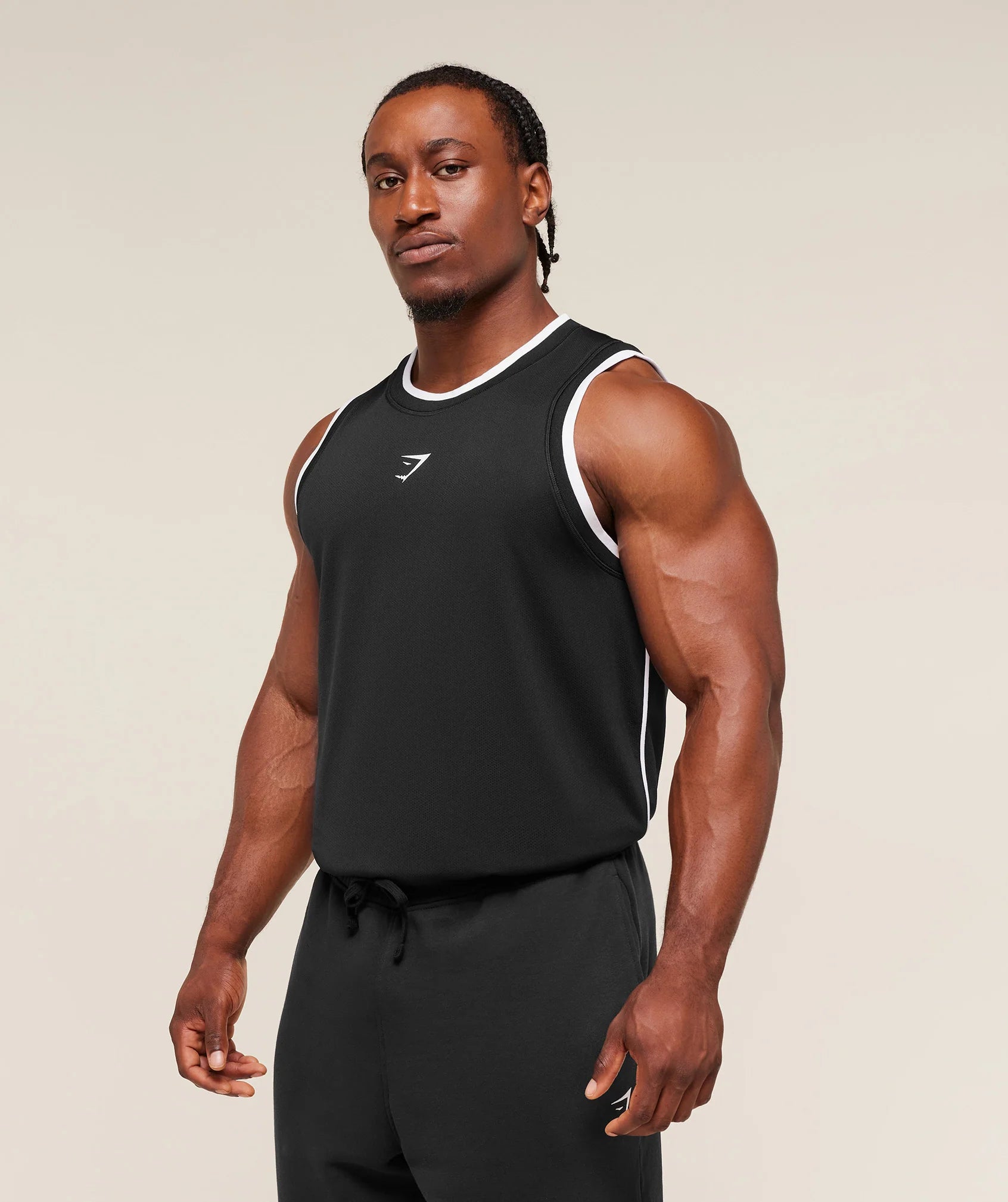 Tank Baseball Mesh Black GymShark